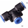 DAR spojka T redukcia hadíc 2x12mm 1x6mm PGT vzduch