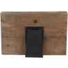 Clayre & Eef Hnedý antik drevený fotorámik s klipom Clipp - 30*3*21 cm / 2x 9*13 cm - Clayre & Eef