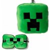 Malý vankúšik s maskou na oči - Minecraft Creeper (Cestovný vankúšik s maskou na oči - Minecraft Creeper)