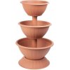 Strend Pro 255535 Kvetináč PYRAMID, trojpodlažný, 79 cm, terakota