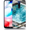 Picasee silikónový čierny obal pre Xiaomi Redmi 8 - Blue geometry