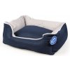 DUVO+ Komfortný obdĺžnikový pelech pre psov S - 60x45x20cm - modrý/sivý