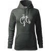 Cycle bicykel - Mikina dámská Cape s kapucí - S ( Tm. bridlica (šedozelená) )