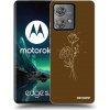 Picasee silikónový prehľadný obal pre Motorola Edge 40 Neo - Brown flowers