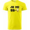 Je mi 60 pivo - Klasické pánske tričko vyššej gramáže - L ( Citrónová )