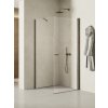 New Trendy New Soleo Gunmetal Brushed sprchovací kút 120x80 cm štvorcová grafitová brúsené/priehľadné sklo K-2136
