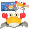Utekajúci plaziaci sa krab, interaktívny, so senzorom, USB akumulátor, červený