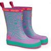 Affenzahn Rainboot Vegan Plashy Owl zelená fialová