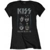 RockOff Kiss Dámske bavlnené tričko: Made For Lovin' You - čierne Veľkosť: L