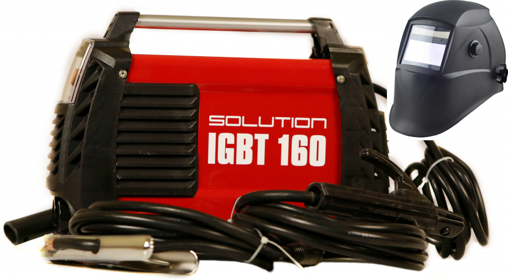 SOLUTION IGBT 160 MMA set so samostmievacou kuklou