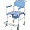Toaletný vozík - modrý (Pojazdné toaletné kreslo slúži ako náhrada wc pre pacientov, ktorí majú pohybové problémy. )