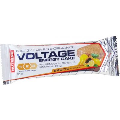 Nutrend Voltage Energy Bar with Caffeine 65 g - Nutrend tyčinka Voltage Energy 65g hořká čokoláda