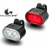 Predné+zadné bicyklové svetlo Falcon Eye TWINS 2.0, USB-C nabíjateľné