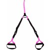 Závesné posilňovacie popruhy nastaviteľné, čierno - ružové