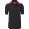 James & Nicholson Polokošile Color JN 858, krátký rukáv, pánská COT020858i7605-carbon/red 2XL Šedá carbon/červená