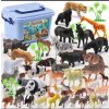VEĽKÝ SET ZVIERACÍCH FIGÚROK ZVIERATÁ ZOO SAFARI FARMA PRÍSLUŠENSTVO KRABIČKA