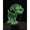 Beling 3D lampa,štastný kreslený pes ,7 farebná OR20