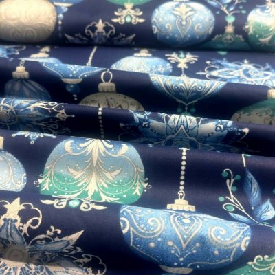 Vianočná bavlnená látka na meter, šírka 160 cm, na vianočné dekorácie