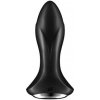 Vibrujúci análový kolík Vibrator Rotation Plug 1 Connect App Čierny