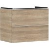 Hansgrohe Xelu Q Umývadlová skrinka, 63x78x50 cm, 2 zásuvky, prírodný dub/matná biela 54029700-HG