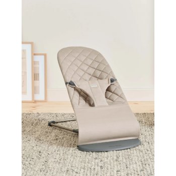 BabyBjörn Bouncer Bliss Sand sivá cotton