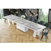 Luxusný rozkladací jedálenský stôl GRANDE MRAMOR /až 412cm/ viac farieb Grey stone -beton