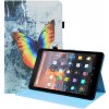 VSETKONAMOBIL 54300 ART Zaklápací obal Amazon Kindle Fire HD 10 2019 / 2017 (9. generácia / 7. generácia) COLORFUL BUTTERFLY