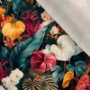 Takoy Látka zamat / velvet ELIZA farebné tropické kvety-NS-17483