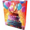 Darčeková taška veľká Happy Birthday s trblietkami Typ: 1