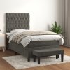 Box spring postel s matrací tmavě šedá 80 x 200 cm samet Šedá 3137990