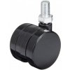 Strong Koliesko 40 mm otočné s čapom M10 x 15 / čierne