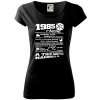 1985 v kocke - Dámske tričko Pure - XS ( Čierna )