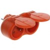 Rozbočovacia zásuvka vonkajšia 2x2P+Z, 16A 250V Plastrol R-2710P, IP44