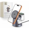 Bezdrôtová nabíjačka Tech-Protect Qi2.2-25W-A48 3v1 Magnetic Magsafe Wireless Charger Dark Grey