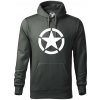 Army hvězda - Mikina pánska Cape s kapucňou - 2XL ( Tm. bridlica (šedozelená) )