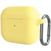 AppleKing silikónový ochranný obal s karabínou pre AirPods 3 - žltý - možnosť vrátiť tovar ZADARMO do 30tich dní