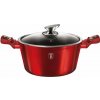 BERLINGERHAUS BERLINGERHAUS Kastról s mramorovým povrchom a pokrievkou 24 cm Burgundy Metallic Line BH-1257 (BH-1257)