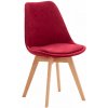 Design-Shop Linares zamat drevené nohy natura Červená