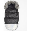 Luxusný fusak s kožušinkou Shine New Baby čierno strieborny