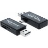Delock Micro USB OTG čtečka karet + USB A samec