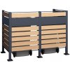 Westmann box 2 kovový box na odpadkové koše 2 x 240l, imitácia dreva