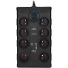Solight PO80B - Predlžovací kábel s vypínačom 8Z Typ E + 1x USB-A + 1x USB-C 2 m čierny PO80B + záruka 3 roky zadarmo