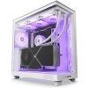 NZXT skříň H6 Flow RGB dvoukomorová / MidT / 3x120mm RGB fan / 2xUSB 3.2 / USB-C / prosklená / bílá