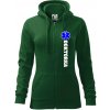 Hviezda života - doktorka - Mikina dámska trendy zipper s kapucňou - 2XL ( Fľaškovozelená )