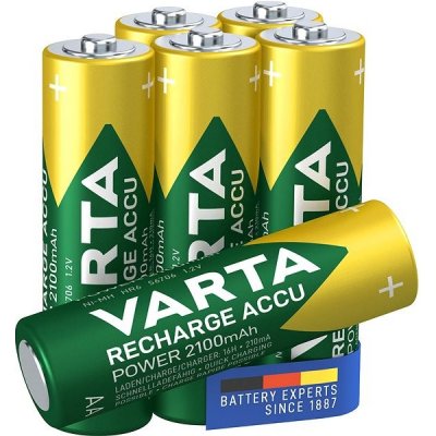 VARTA nabíjateľná batéria Recharge Accu Power AA 2100 mAh R2U 6 ks