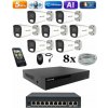 Amiko IP 7 kamerový set so switchom, 5Mpix, Ai, Dl, Tube (1501K7V2) (Amiko)