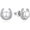MOISS Půvabné stříbrné náušnice s perlami a zirkony E0003103