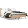 vidaXL Posteľný rám s čelom 140x190 cm borovicový masív 842662