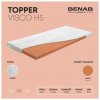 Benab Vrchný matrac Benab Topper Visco H5 Topper 80 x 200 cm H2 tvrdosť 6 cm výška Topper, Strieborná, Visco, Zmäkčujúci topper