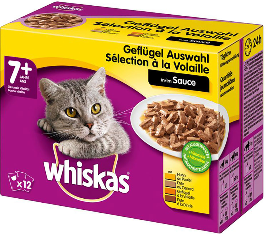 Whiskas Senior hydinový výber v omáčke 144 x 100 g